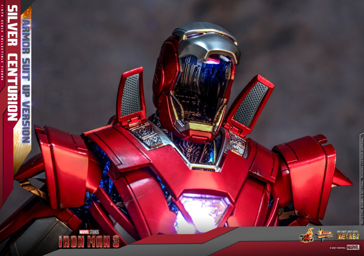 HT 1/6th Iron Man 3 Silver Centurion (Armor Suit Up Version) Figure MMS618D43