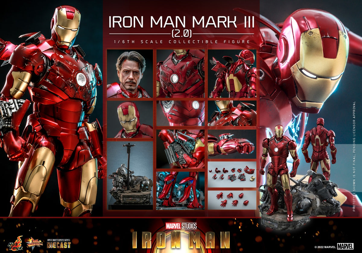 HT Iron Man 1/6th scale Iron Man Mark III (2.0) Collectible Figure MMS664D48