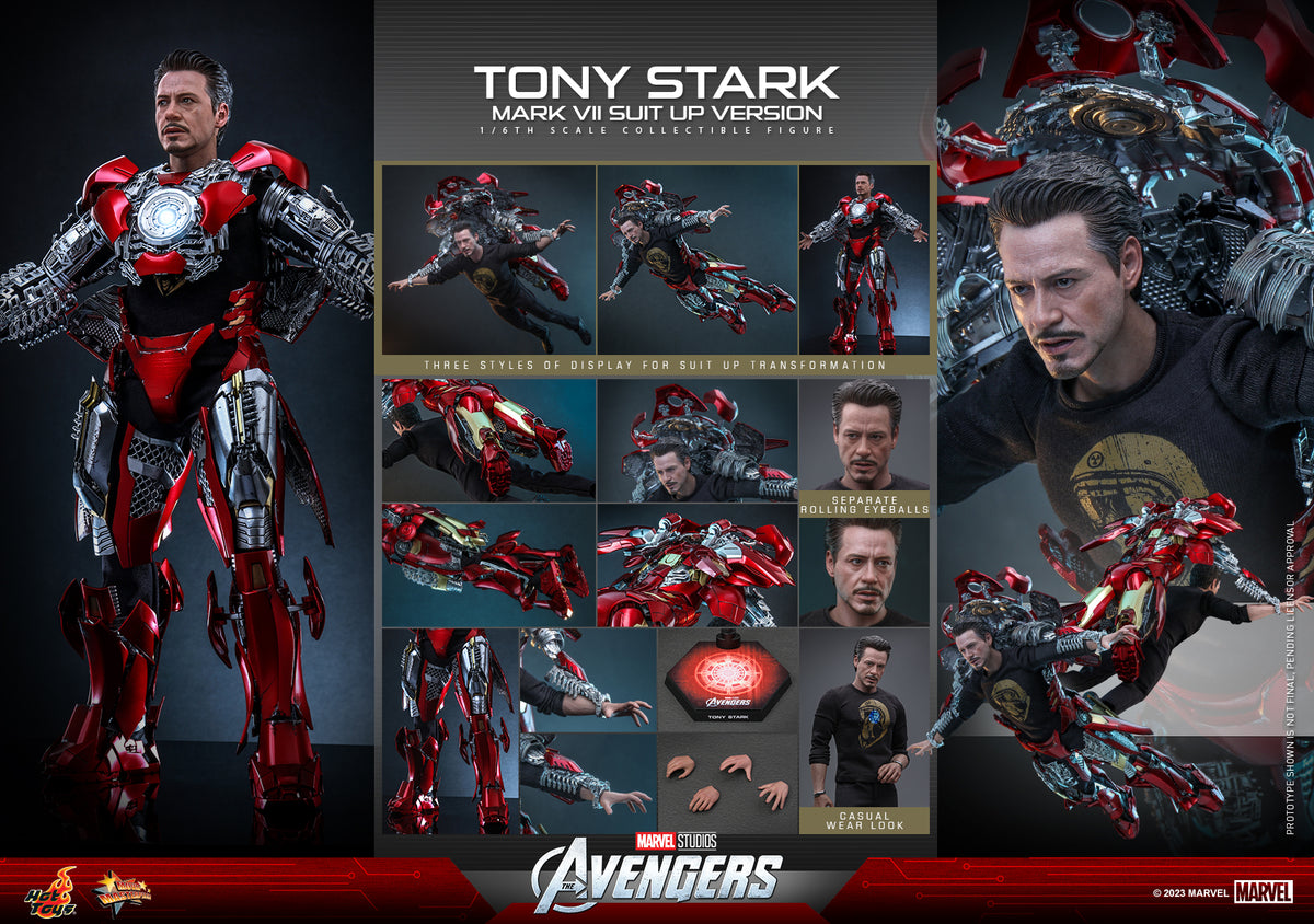 Hot Toys The Avengers 1/6th scale Tony Stark (Mark VII Suit up Version) Figure MMS718