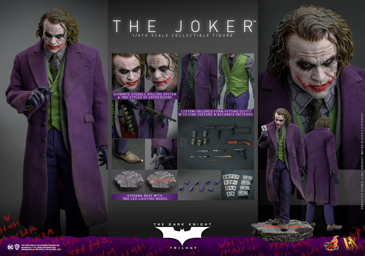 Hot Toys 1/6 scale The Joker Collectible Figure The Dark Knight Trilogy DX32