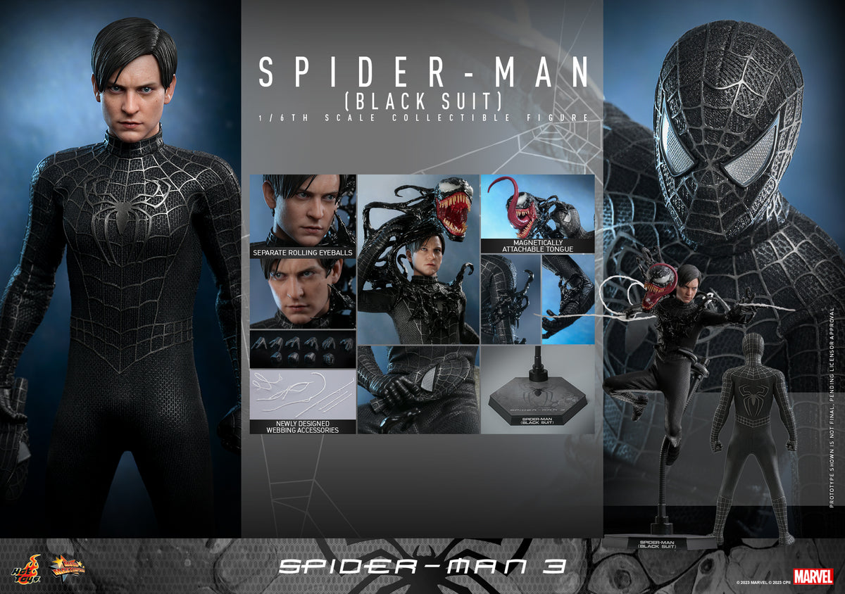 HT Spider-Man 3 1/6th scale Spider-Man (Black Suit) Collectible Figure MMS727