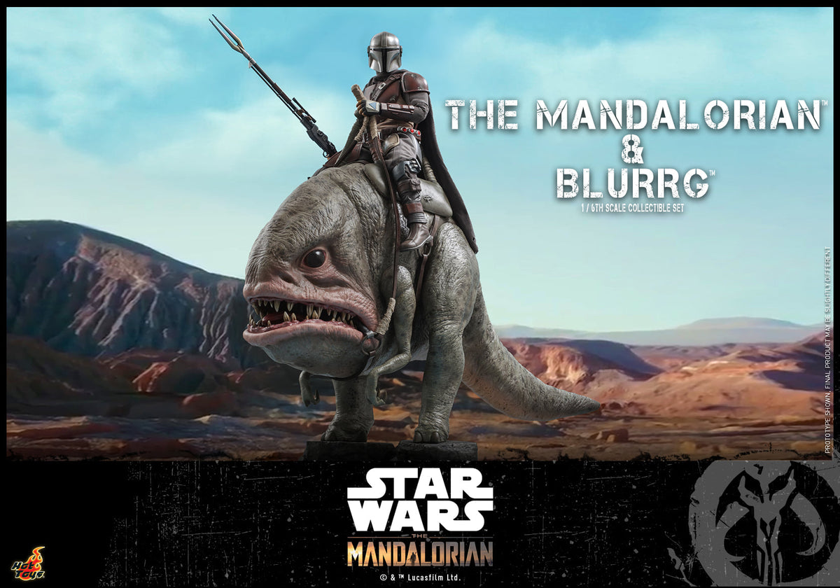 HT Star Wars The Mandalorian 1/6th Mandalorian and Blurrg Collectible Set TMS046